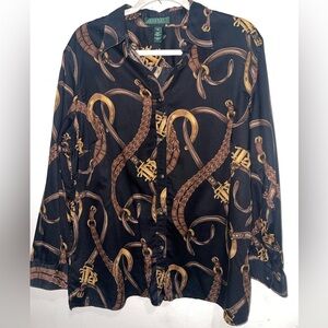Lauren Ralph Lauren Equestrian Long Sleeve Button shirt sz1x